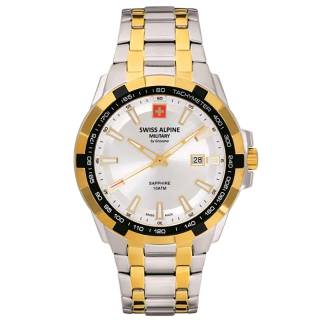 ΡΟΛΟΙ SWISS ALPINE MILITARY  SAM7044.1242 SWISS ALPINE MILITARY Starfighter Original Two Tone Stainless Steel Bracelet