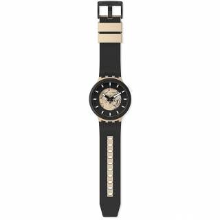 ΡΟΛΟΙ SWATCH  SB03C100 SWATCH Time For Taupe Two Tone Silicone Strap