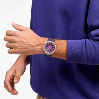 ΡΟΛΟΙ SWATCH SB07S120 SWATCH Audacious Acai Purple Silicone Strap