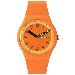 ΡΟΛΟΙ SWATCH   SO29O700 SWATCH Proudly Orange Silicone Strap