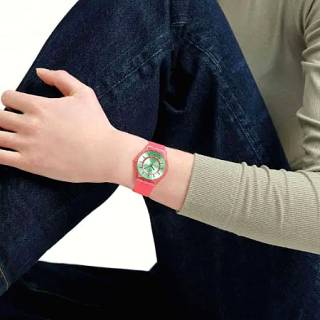 ΡΟΛΟΙ SWATCH   SS08P111 SWATCH Essentials Minty Mango Dream  Silicone Strap