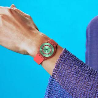 ΡΟΛΟΙ SWATCH   SS08P111 SWATCH Essentials Minty Mango Dream  Silicone Strap