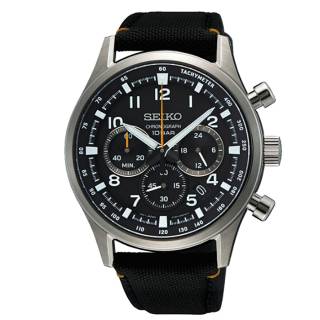 ΡΟΛΟΙ SEIKO SSB449P1 SEIKO Conceptual Black Fabric Strap