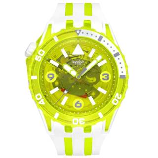 ΡΟΛΟΙ SWATCH SSCU09J100 SWATCH Scubaqua Egg Yolk Two Tone Silicone Strap