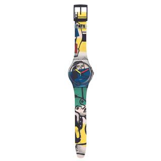 ΡΟΛΟΙ SWATCH SUOZ363 SWATCH X Tate Gallery Two Women Holding Flowers by Fernand Leger
