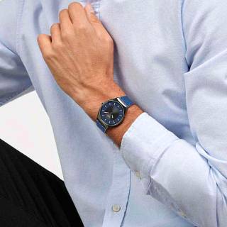 ΡΟΛΟΙ SWATCH  SYXB108 SWATCH Duet Dusk Blue Silicone Strap