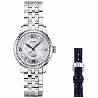ΡΟΛΟΙ TISSOT  T0062071103601 TISSOT T-Classic Le Locle 20th Anniversary Diamonds Automatic Silver Stainless Steel Bracelet Gift Set