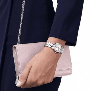 ΡΟΛΟΙ TISSOT  T0062071103601 TISSOT T-Classic Le Locle 20th Anniversary Diamonds Automatic Silver Stainless Steel Bracelet Gift Set