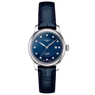 ΡΟΛΟΙ TISSOT  T0062071604600 TISSOT Classic Traditional Le Locle Diamonds Automatic Blue Leather Strap
