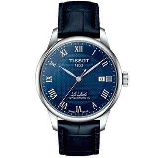 ΡΟΛΟΙ TISSOT  T0064071604300 TISSOT Classic Traditional Le Locle Powermatic 80 Blue Leather Strap