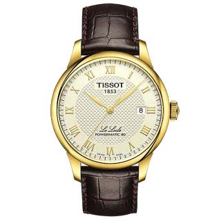 ΡΟΛΟΙ TISSOT T0064073626300 TISSOT T-Classic Le Locle Automatic Brown Leather Strap