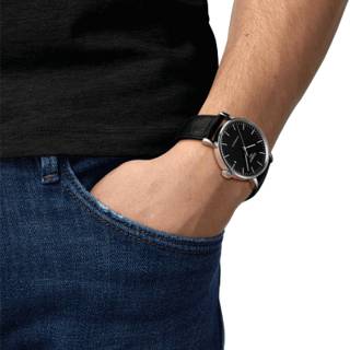 ΡΟΛΟΙ TISSOT  T1094071605100 TISSOT Everytime Swissmatic Automatic Black Leather Strap