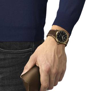 ΡΟΛΟΙ TISSOT  T1164073605100 TISSOT Gent XL Swissmatic Brown Leather Strap