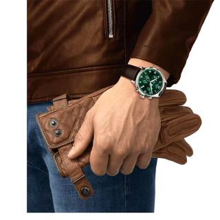 ΡΟΛΟΙ TISSOT  T1166171609200 TISSOT T-Sport Chrono XL Chronograph Brown Leather Strap