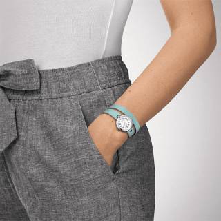ΡΟΛΟΙ TISSOT  T1260101611300 TISSOT T-Lady Bellissima Small Blue Leather Strap