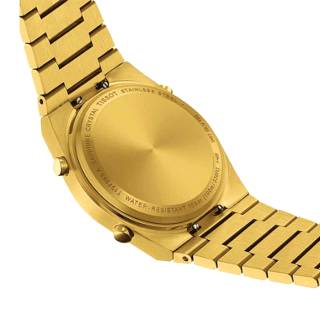 ΡΟΛΟΙ TISSOT  T1372633302000 TISSOT T-Classic PRX Digital Dual Time Chronograph Gold Stainless Steel Bracelet
