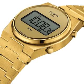 ΡΟΛΟΙ TISSOT  T1372633302000 TISSOT T-Classic PRX Digital Dual Time Chronograph Gold Stainless Steel Bracelet