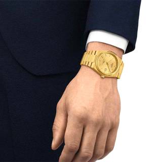 ΡΟΛΟΙ TISSOT  T1374073302100 TISSOT T-Classic PRX Powermatic 80 Automatic Gold Stainless Steel Bracelet