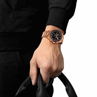ΡΟΛΟΙ TISSOT  T1494173305100 TISSOT PR516 Chronograph Rose Gold Stainless Steel Bracelet