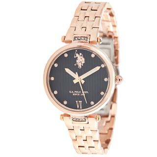 ΡΟΛΟΙ U.S. POLO  USP5981BK U.S.POLO Margot Crystals Rose Gold Stainless Steel Bracelet