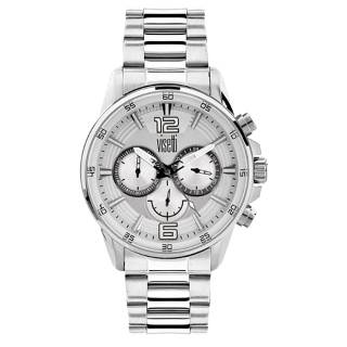 ΡΟΛΟΙ VISETTI   WN-689SI ISETTI Panoramic Chronograph Silver Stainless Steel Bracelet