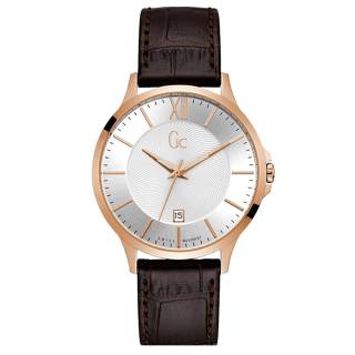 ΡΟΛΟΙ GUESS COLLECTION Y38003G1 GUESS Collection Mens Brown Leather Strap