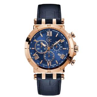 ΡΟΛΟΙ GUESS COLLECTION Y44003G7 GUESS Collection Mens Chronograph Blue Leather Strap