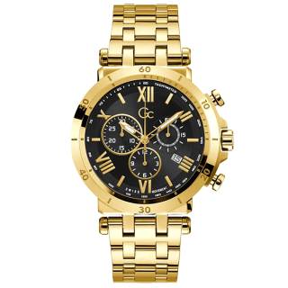 ΡΟΛΟΙ GUESS COLLECTION Y44006G2MF GUESS Collection Mens Chronograph Gold Stainless Steel Bracelet