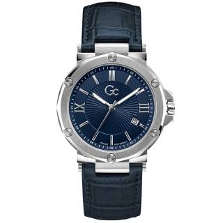 ΡΟΛΟΙ GUESS COLLECTION Y61004G7MF GUESS Collection Mens Blue Leather Strap