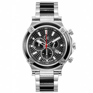 ΡΟΛΟΙ GUESS COLLECTION  Y89001G2MF  GUESS Collection Cable Sport Chronograph Two Tone Stainless Steel Bracelet