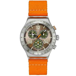 ΡΟΛΟΙ SWATCH  YVS101 SWATCH Essentials Vacation Time Chronograph Orange Fabric Strap