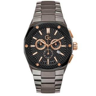 ΡΟΛΟΙ GUESS COLLECTION  Z37002G2MF GUESS Collection Fiber Chronograph Grey Stainless Steel Bracelet