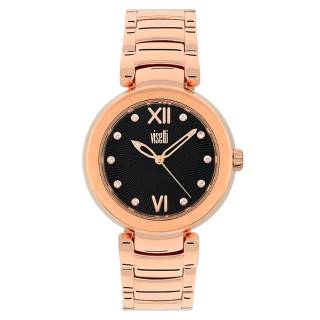 ΡΟΛΟΙ VISETTI ZE-492RB VISETTI Ladies Crystals Rose Gold Stainless Steel Bracelet