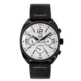 ΡΟΛΟΙ VISETTI  ZE-637BW VISETTI Geronimo Black Leather Strap