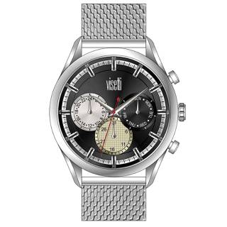 ΡΟΛΟΙ VISETTI ZE-682SB  VISETTI Pilot Silver Stainless Steel Bracelet