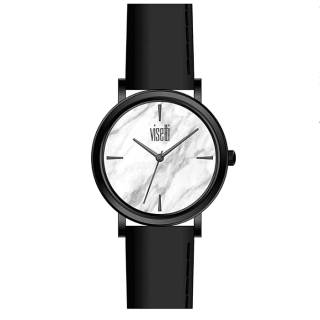 ΡΟΛΟΙ VISETTI ZE-911BW VISETTI Mar-Bling Black Leather Strap